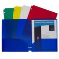C-Line Products C-Line Products 1589569 Two-Pocket Heavyweight Poly Portfolio Folder with 3 Hole Punch; Assorted Color; Set of 10 1589569